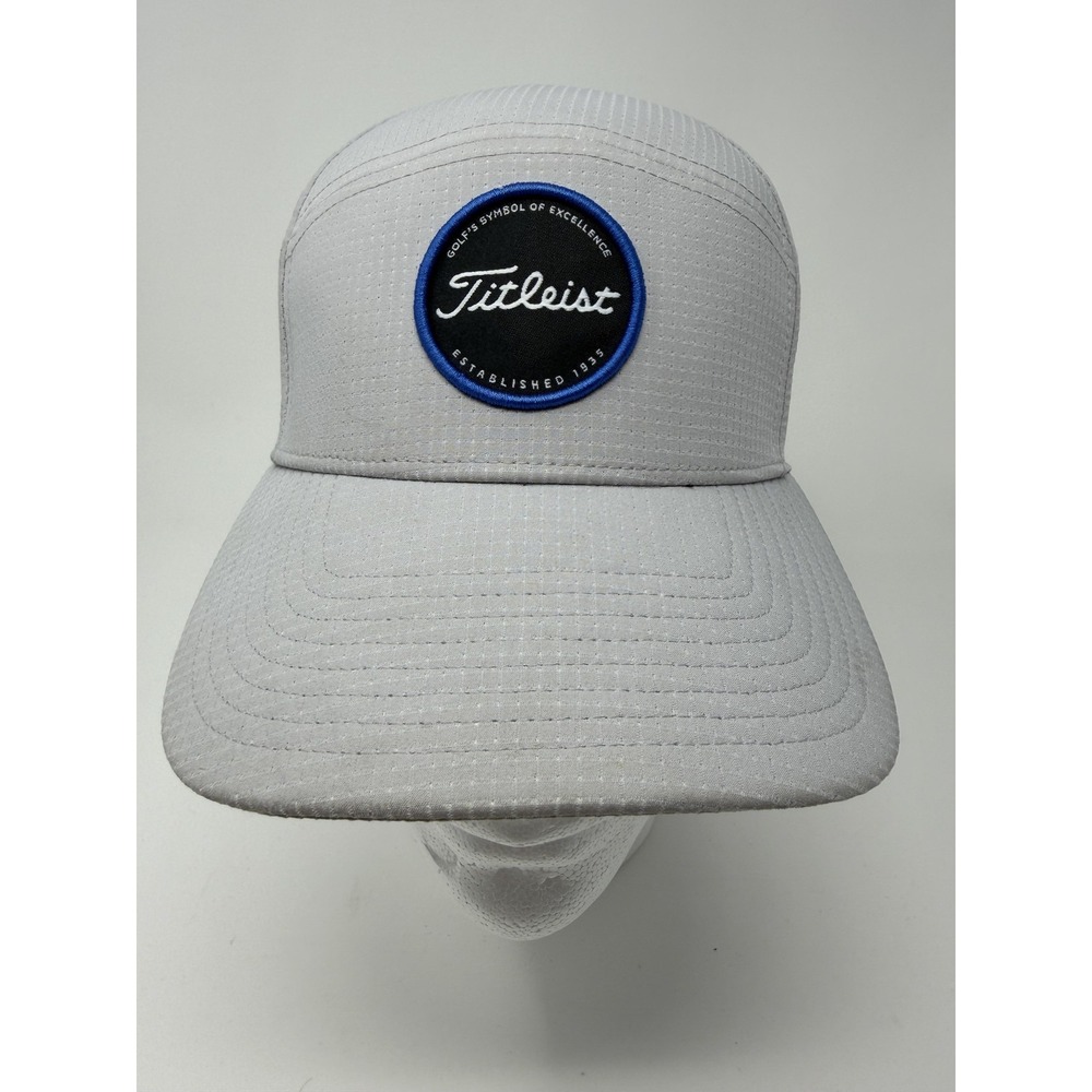 Titleist Golf Boardwalk Hat Light Gray 5 Panel Adjustable Snapback Logo Cap
